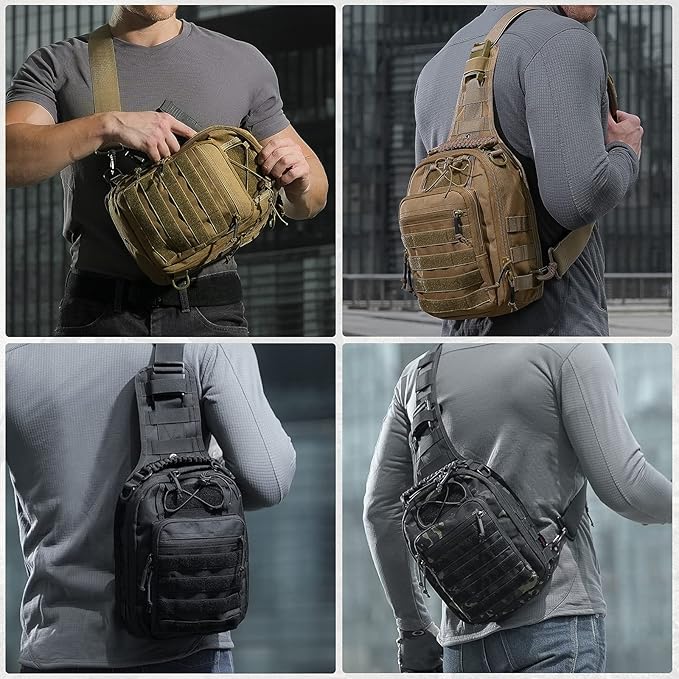 ANTARCTICA Tactical Sling Bag Pack Military Rover Shoulder Bag Molle Assault Range Bag Backpack 1050D