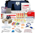 First Responder Trauma First Aid Kit Bag – Fully Stocked Emergency Medical Kit for Workplace Vehicle &amp Home – OSHA &amp ANSI Compliant – Portable – Blue