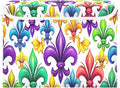 Mardi Gras Storage Baskets with Lids Collapsible Bins Stackable Fabric Linen Baskets Closet Organizer Container 16.5x12.6x11.8