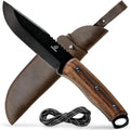 BeaverCraft Bushcraft Knife Full Tang Carbon Steel BSH4 Dusk - Bush Fixed Blade Camping Knife with Sheath for Belt – Hiking Survival Knives Tools Bushcraft Gear