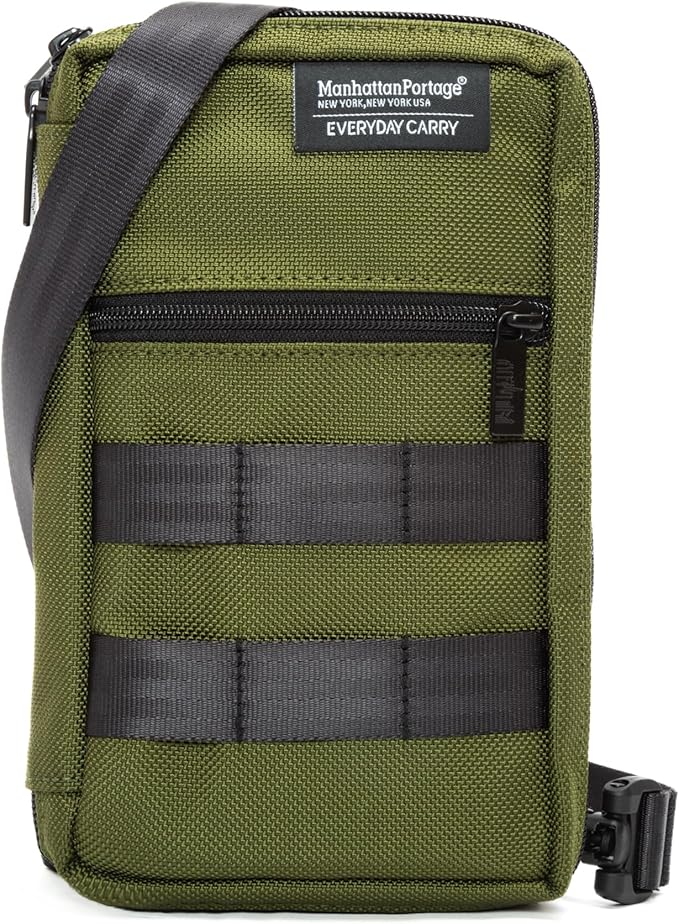 Manhattan Portage x Everyday Carry Atlas Sling V2 Hybrid Gear Organizer Pouch Sling Bag Constructed From Heavy Duty 1680D Cordura Ballistic Nylon (Olive)