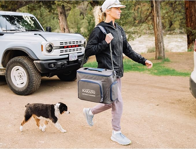 Kakadu Outback Shower Carry Bag Rugged Storage Bag with Padded Shoulder Strap &amp Waterproof Liner Designed to Carry and Protect your Outback Shower