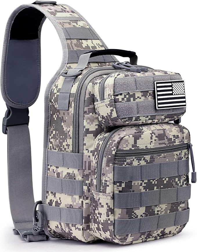 G4Free Tactical Sling Bag Backpack Military Rover Shoulder Sling Pack Molle EDC Small Crossbody Chest Pack
