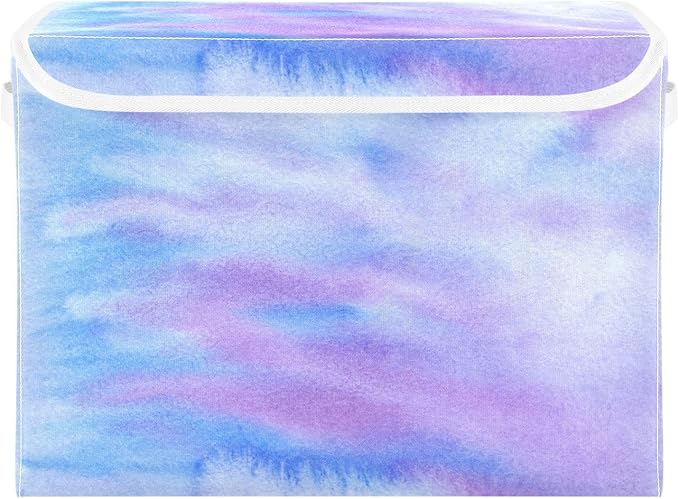 Gradient Storage Container with Lid Collapsible Clothing Storage Lids for Clothes for School Supply Dormroom Storage