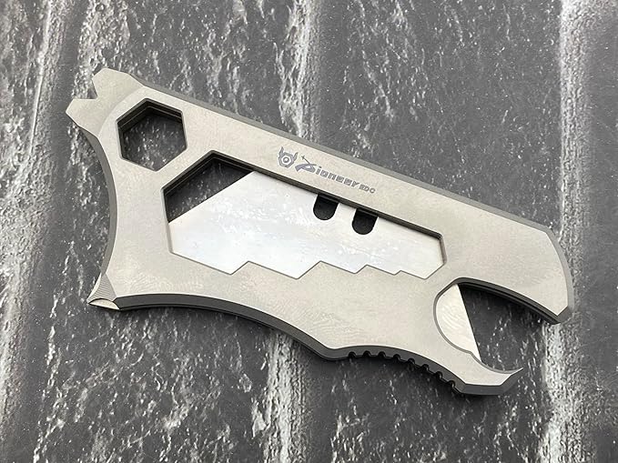 TwoSun Utility Knife Screwdriver Pry Tool Bottle Opener Titanium Mulit Tool TS149-Sand