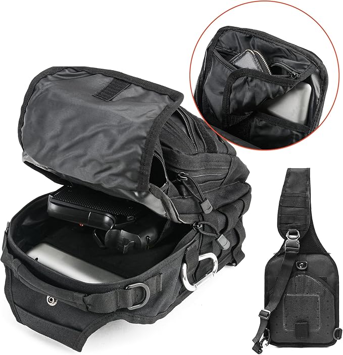 gracedon Tactical Chest Backpack Sling bag Pack Military Molle Assault Range Bags for Outdoor Sports Travel