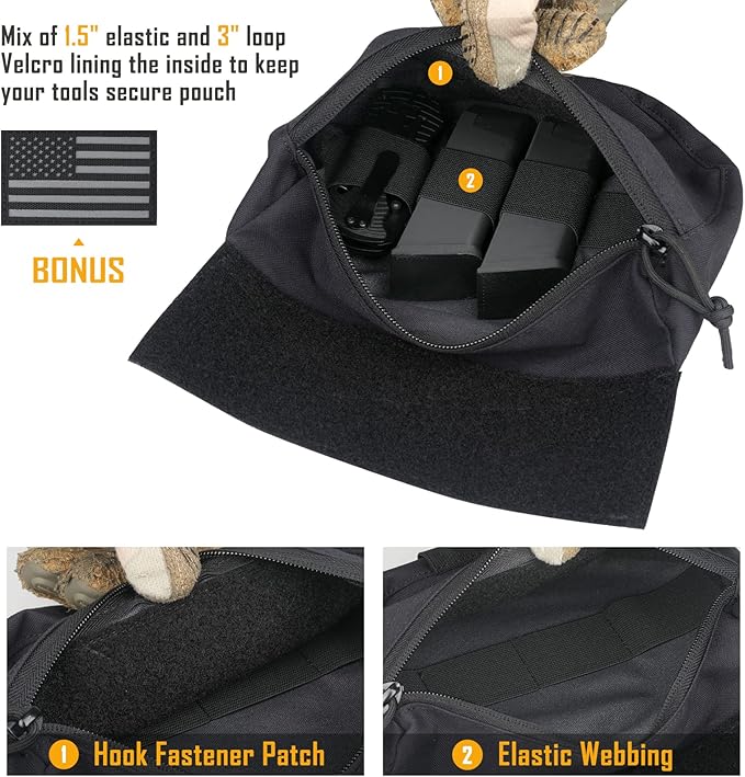 WYNEX Tactical Chest Rig Pack Drop Pouch Sub Abdominal Carrying