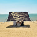 ALAZA Pirate Skull and Floral Beach Tent Sun Shelter Portable Canopy Sunshade for Outdoor Camping Picnics Backyard Fun 10x9 ft