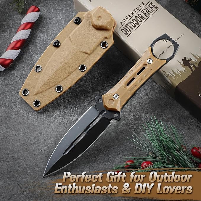 Freelander D2 Steel Survival Knife Bundle with Sharp Outdoor Axe