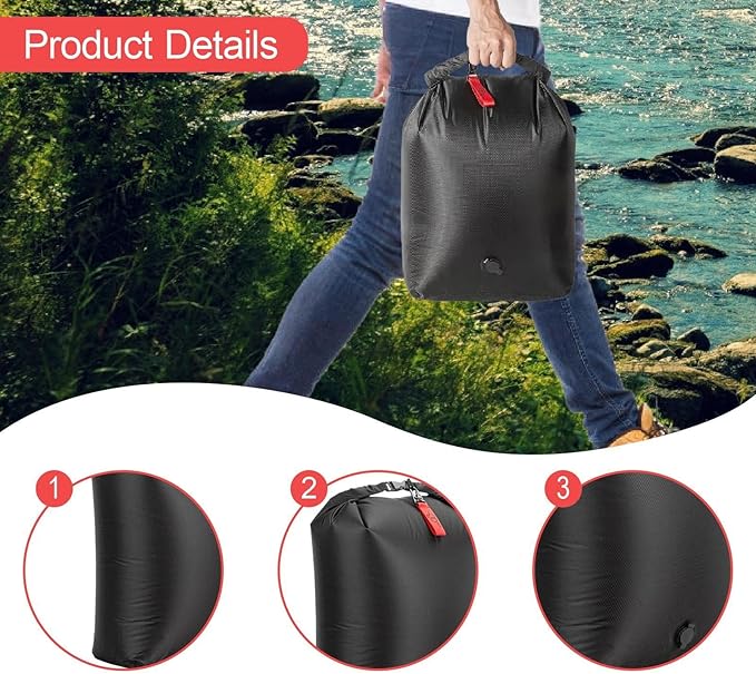Vacuum Compression Storage Bag Waterproof Dry Bag Roll Up Clothing Organizer for Beach Boating Swimming Camping Travel 11.81x5.91x23.62 inch