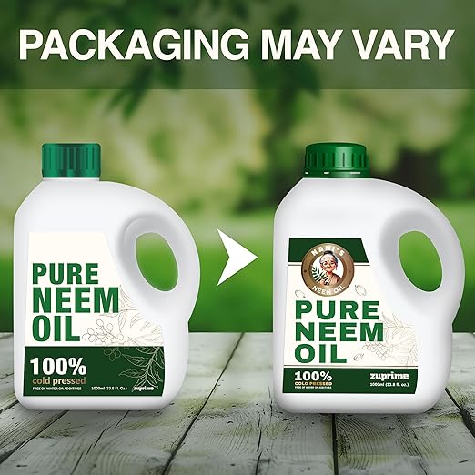 Nani's Pure Neem Oil for Plants Concentrate - Dilute for Use as Organic Neem Oil Spray for Plants Outdoor &amp Indoor Use - 100% Cold Pressed - Horticultural Enhanced Plant Health &amp Shine Need (