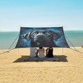 ALAZA Labrador Starry Blue Beach Tent Sun Shelter Portable Canopy Sunshade for Outdoor Camping Picnics Backyard Fun 10x9 ft