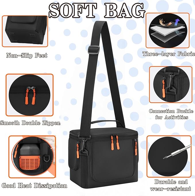 Carrying Case Compatible with Jackery Explorer 300/300 Plus/290/290 Plus/240/240 v2 - Protective Soft Bag with Multiple Pockets for Portable Power Station Accessories