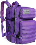 50L Military Tactical Backpack Training Gym Fitness Bag Outdoor Hiking Camping Army Molle Backpacks for Women Travel (Purple)