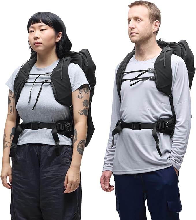 Peak Design Outdoor Hip Belt Black Padded Lightweight Hiking Support for Outdoor Backpack 25L and 45L Pockets Capture Clip Attachment Point Adjustable from 24-52 Inches Hip Belt for Backpack