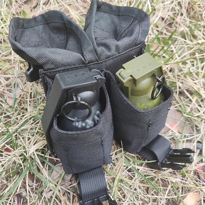 Tactical Pouch Double Frag Grenade-Style Pack Molle Tool Bag Accessory Pouch Shooting Hunting Airsoft Equipment Military Gear