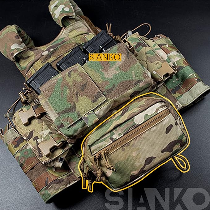 Tactical Storage PouchEDC Admin Sundry Tool BagVest Chest Hanging Expansion Attachment BagAirsoft Hunting Military Multifunctional Utility Gear