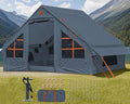 Inflatable Camping Tent2/4/6/8 Person Glamping Inflatable Tents with Awning Quick Setup Blow Up Tents with Pump Waterproof Oxford Inflatable House for Camping Air Glamping Hot Tents for Adult