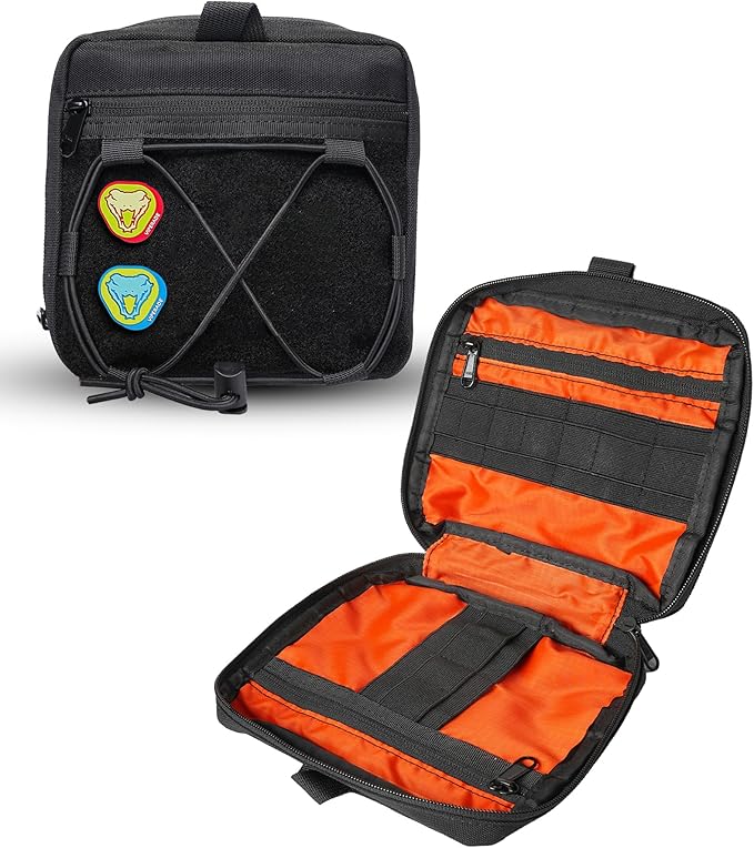 VIPERADE CHP3 Small Tactical MOLLE Admin Pouch Utility EDC Tool Bag Organizer with Elastic Cord Modular Pouch Attaches to Backpacks Vests Belts