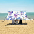 ALAZA Blue Jellyfish Watercolor Beach Tent Sun Shelter Portable Canopy Sunshade for Outdoor Camping Picnics Backyard Fun 10x9 ft