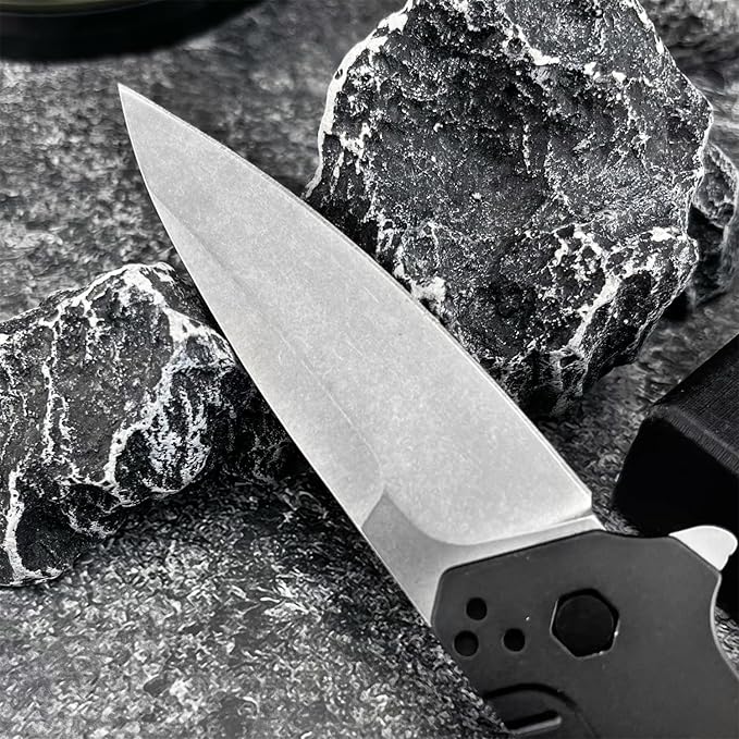 7.24 Folding Knife Assisted Flipper pocket knife D2 Steel blade Aluminum alloy Handle with Belt Clip Outdoor EDC Camping Knife Gift