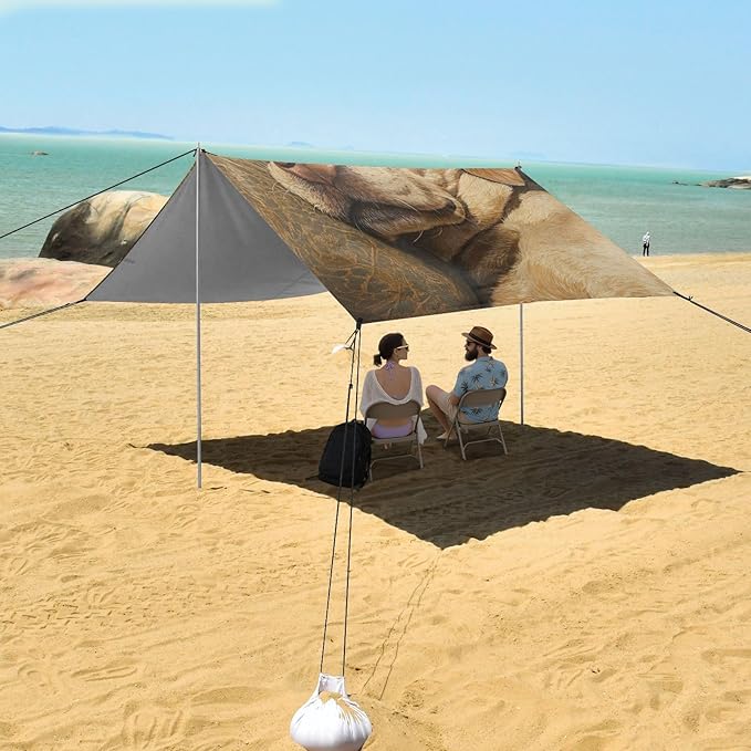 ALAZA Sweet Dreams Labrador Beach Tent Sun Shelter Portable Canopy Sunshade for Outdoor Camping Picnics Backyard Fun 10x9 ft