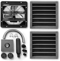 DIY Generator Shed Ventilation &amp Exhaust Kit With Cooling System. Includes High-Flow Shutter Fan Flexible Exhaust Extension Weatherproof Louvered Vents And Cable Grommets For Outdoor Enclosures