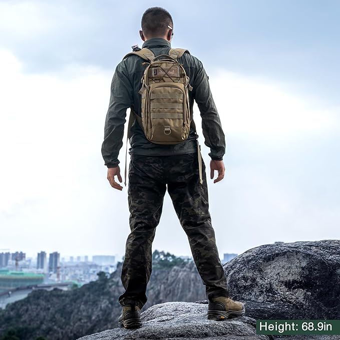 Mardingtop Small Tactical BackpackMolle Military Rucksack Daypack for Backpacking Camping Hiking Traveling18L Backpack