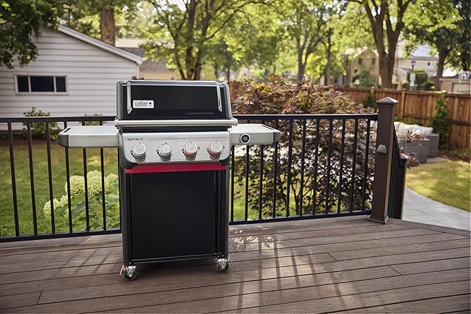 Weber Spirit EP-425 Liquid Propane Gas Grill for Outdoor Cooking and BBQ 4 Boost Burners Black