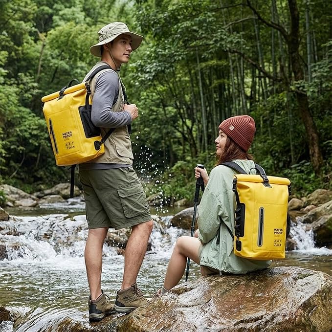Dry Bag Waterproof 25L-Floating&ampLightweight Bags for Women Waterproof Backpack for Kayaking Boating FishingPaddle boarding Camping HikingRoll-Top Seal&ampAdjustable Shoulder Straps