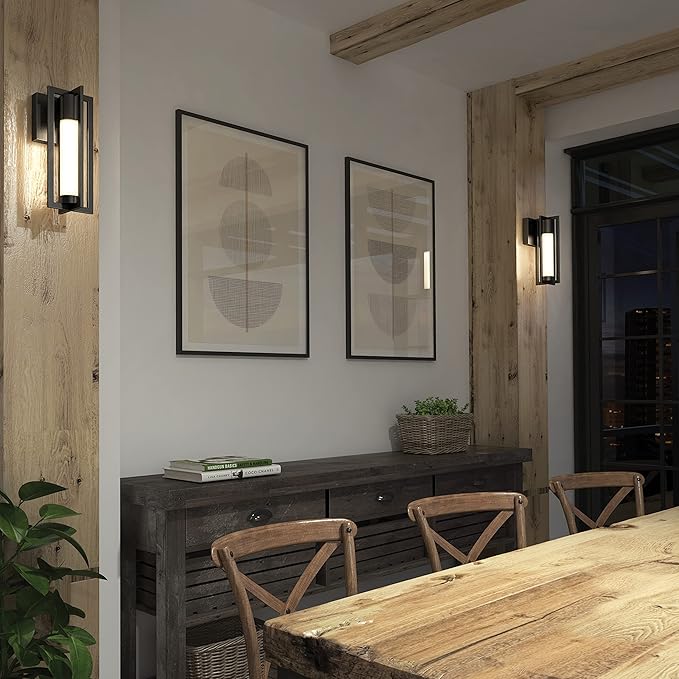 artika Walt 9W LED Outdoor/Indoor Wall Light Matte Black - 600 Lumens Tunable White Technology 3000-4000-5000 Kelvin Made of Steel No Bulb Required