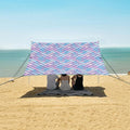 ALAZA Rainbow Mermaid Scale Beach Tent Sun Shelter UPF50+ Protection Beach Shade Canopy w/ 4 Sandbags for Outdoor Camping Fishing Backyard Fun Picnic 10x9 ft