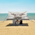 ALAZA Highland Cow Beach Tent Sun Shelter Portable Canopy Sunshade for Outdoor Camping Picnics Backyard Fun 10x9 ft