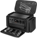 Trunab Portable Station Carrying Case Compatible with DJI 1000 Power Station Generator Protective Shoulder Bag with Transparent Front Panel and Heat-Dissipating Side ZippersBlack