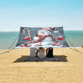 ALAZA Snowman Christmas Candy Beach Tent Sun Shelter UPF50+ Protection Beach Shade Canopy w/ 4 Sandbags for Outdoor Camping Fishing Backyard Fun Picnic 10x9 ft