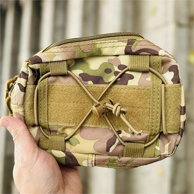 Molle Waist Bag Tactical Pouch First Aid Tool Gear Outdoor Sports Hunting Accessories(BK)