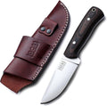 GCS Handmade D2 Tool Steel Machete Tactical Survival Hunting Knife with Micarta Handle Leather Sheath and Sharpening Stone - GCS113