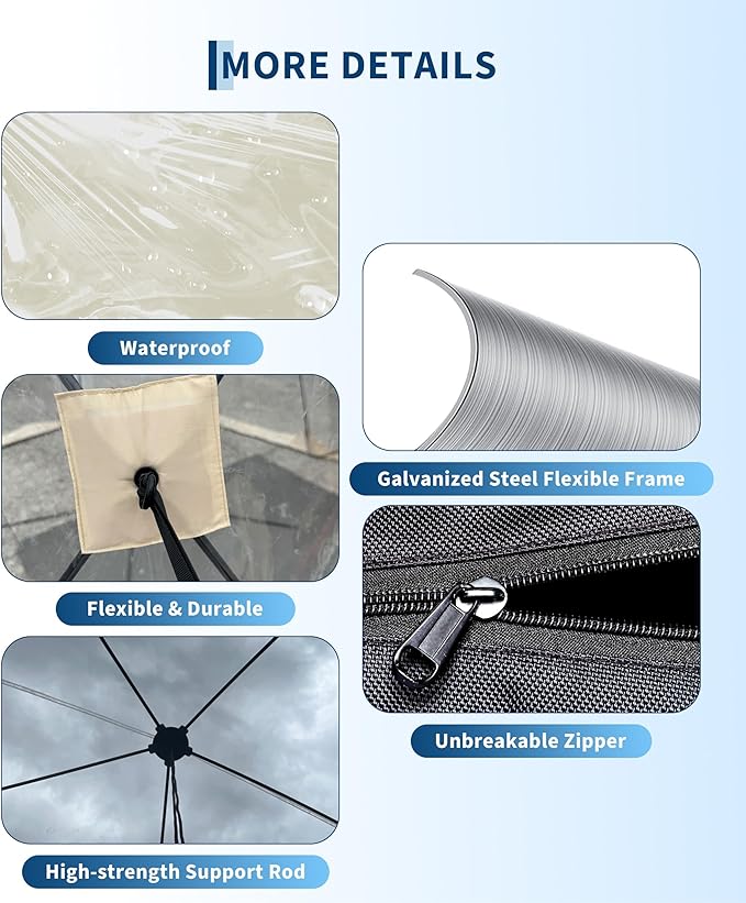 IDEALHOUSE 12x12 Ft Outdoor All Weather Pop Up Tent 8-10 Person Instant Tent Shelter Rainproof Camping Sun Shelter Coldproof &amp Windproof for Patio Backyard Deck Sports Events