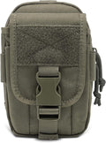 TSPRO Tactical Molle EDC Pouch Utility Tool Pouches Organizer Phone Holster Durable Belt Waist Bag Military Gear Gadget Pocket with Smartphone Pack