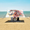 ALAZA Boho Horse with Flower Beach Tent Sun Shelter Portable Canopy Sunshade for Outdoor Camping Picnics Backyard Fun 10x9 ft