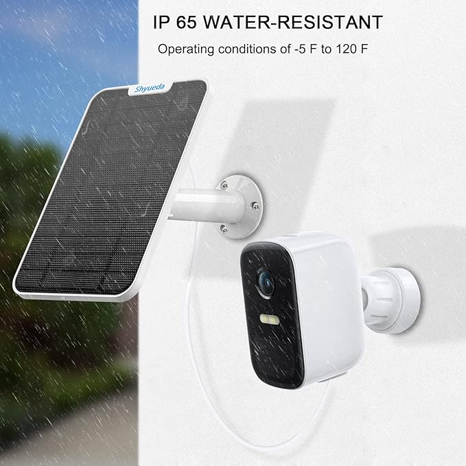 Solar Panel Compatible with Eufycam 3/3C/2C/2C Pro/2/2 Pro/E20/E40/E/S40/S220/L40/L20 with 13.1ft Waterproof Charging Cable IP65 WeatherproofIncludes Micro USB to Type-c Adapter
