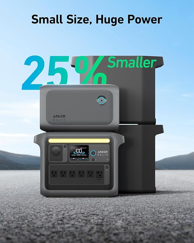 Anker SOLIX BP1000 Expansion Battery (1056Wh) LiFePO4 Batteries with 10-Year Lifespan 1056Wh Extra Battery SOLIX C1000