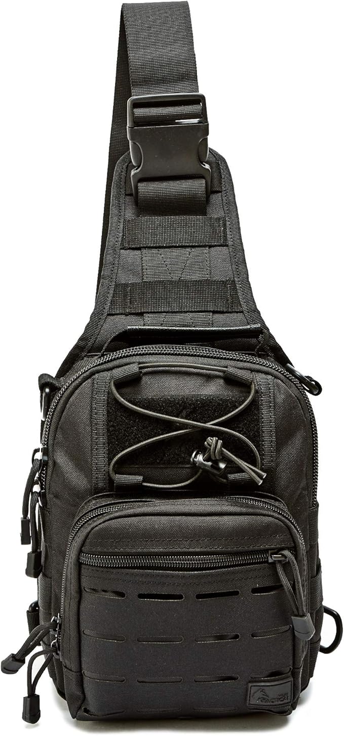 WOLF TACTICAL Compact EDC Sling Bag - Concealed Carry Shoulder Bag for Range Travel Hiking Outdoor Sports