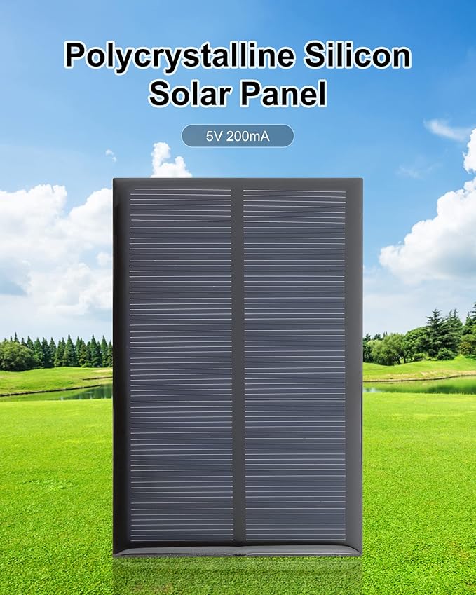 FellDen Micro Solar Panels Photovoltaic Solar Cells 10PCS 5V 200mA Epoxy Solar Panel Kit Polycrystalline Solar Cells 110mmx60mm / 4.33x 2.36