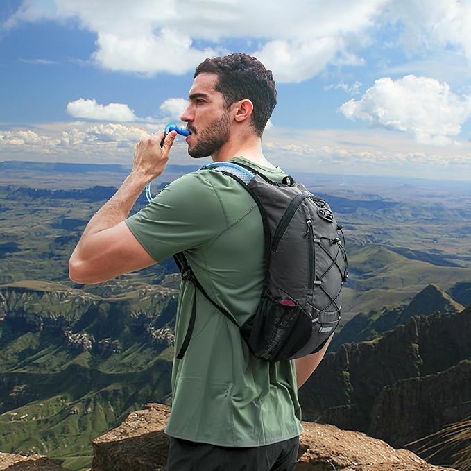 Lightweight Hydration Backpack Running Backpack with 2L Water Bladder Hydro Water Daypack for Cycling Hiking Rave for Men Women