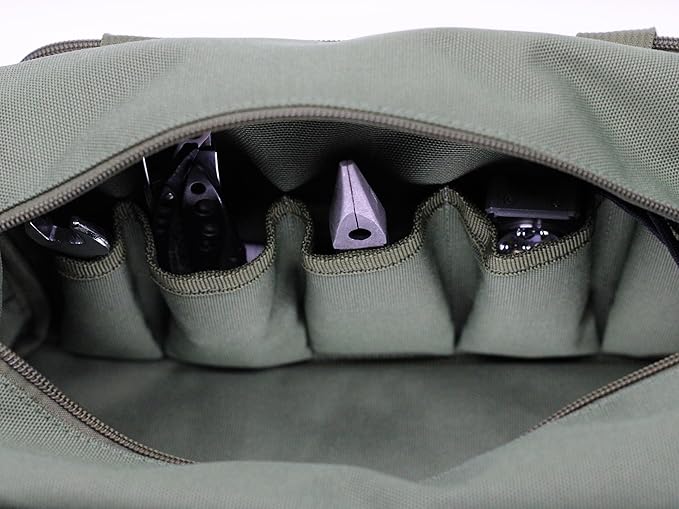 Coreflex 12-Inch Heavy Duty Tool BagTacticalGearRange EDC Tool Bag for cars Multi-Purpose Work Bag for Mechanics Electrician Carpenters Builders Plumbers (Olive Green)