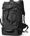 YOUMIAN Large Capacity For Travel Hiking Sports Carry On Backpack Durable Convertible Duffle Bag Laptop airplane (Black 60L-Large DualMainOpening)
