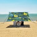 ALAZA Avocado Night Galaxy Starry Beach Tent Sun Shelter Portable Canopy Sunshade for Outdoor Camping Picnics Backyard Fun 10x9 ft