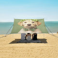 ALAZA St. Patrick's Day Labradorwearing Headband Clover Leaves Green Beach Tent Sun Shelter Portable Canopy Sunshade for Outdoor Camping Picnics Backyard Fun 10x9 ft