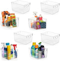 ClearSpace Clear Plastic Storage Bins – Pantry Organizers &amp Storage Containers Cabinet Organizer - Home Organization Must Haves for Kitchen Laundry Room Office Closet Garage &amp Freezer